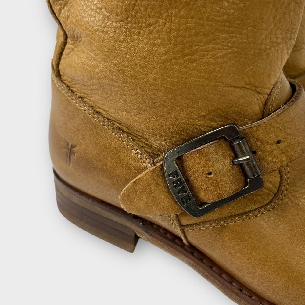 Frye Veronica Slouchy Shortie Leather Biker Moto Boots - Picture 10 of 11